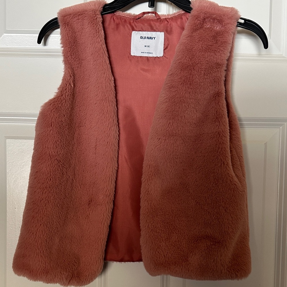 Old Navy Blush Faux Fur Vest